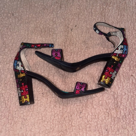 Colorful 3 inch jeweled heels - Picture 2 of 6